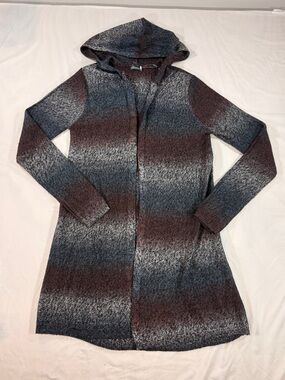 Earthbound Trading Co Hooded Open-Front Gradient Cardigan Sweater Boho XLarge